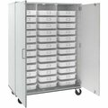 I.D. Systems 67'' Tall Fashion Grey Mobile Storage Cabinet with 36 3 1/2'' Trays 80275F67010 538275F67010